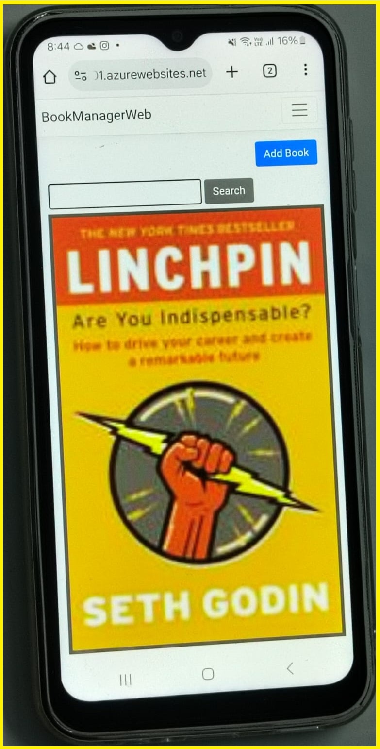 Index page listing all the books in the personal library